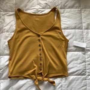 american eagle mustard tank top